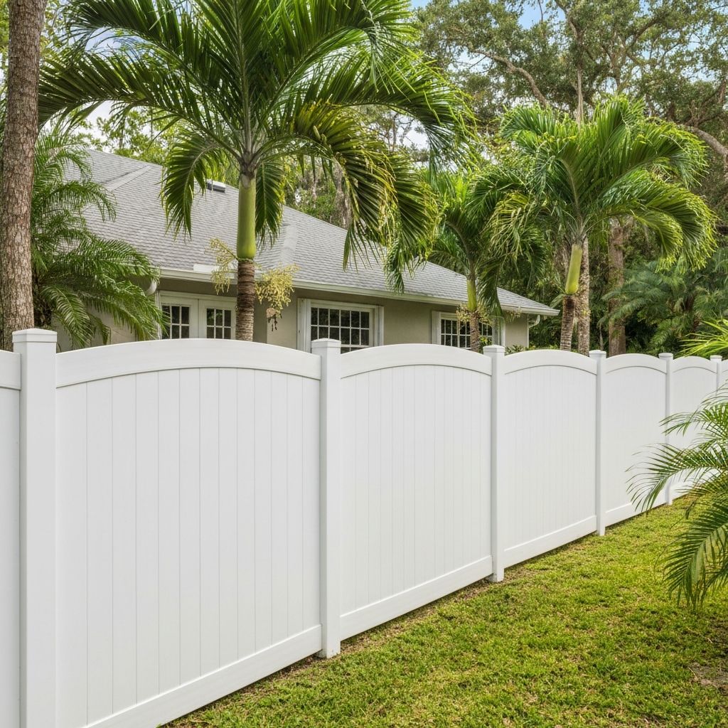 Arched Vinyl Panel Fence