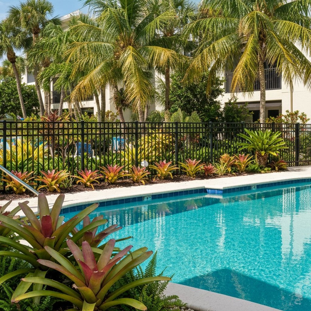 Resort-Style Pool Fence