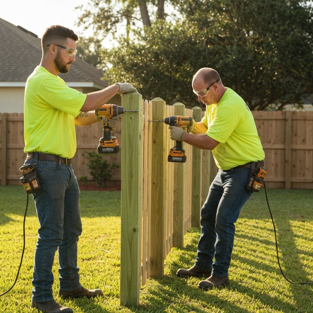 House of Fences installation team at work